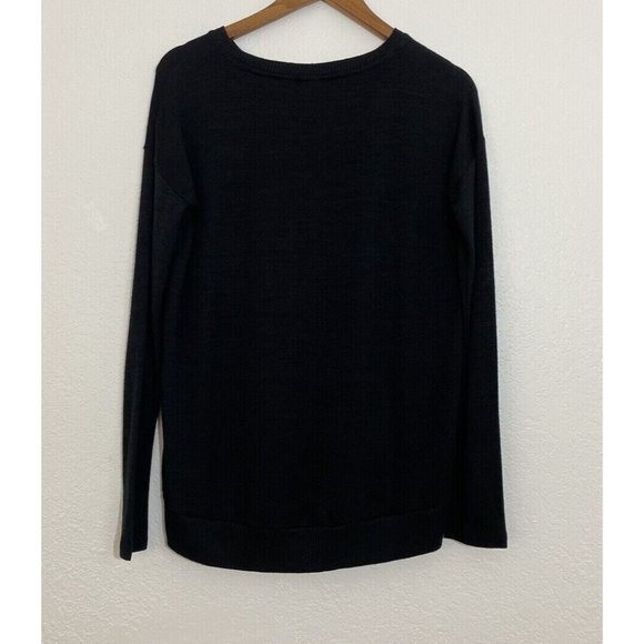 GAP Size XSmall Women Black Soft Hi-Low Pullover Sweater Long Sleeve Round Neck - Picture 6 of 7